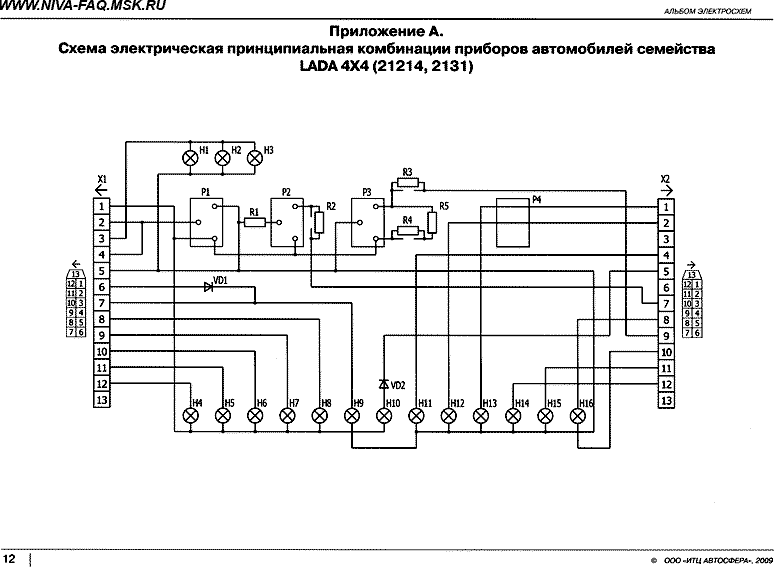 Распиновка приборки Нивы 21214 (2114, два окна) с ЭБУ МЕ17.9.7 + егаз - Сообщест